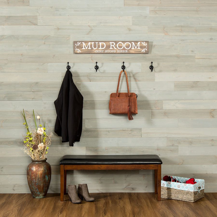 Rustic Grove - Wood Panel in Mixed Gray - Light