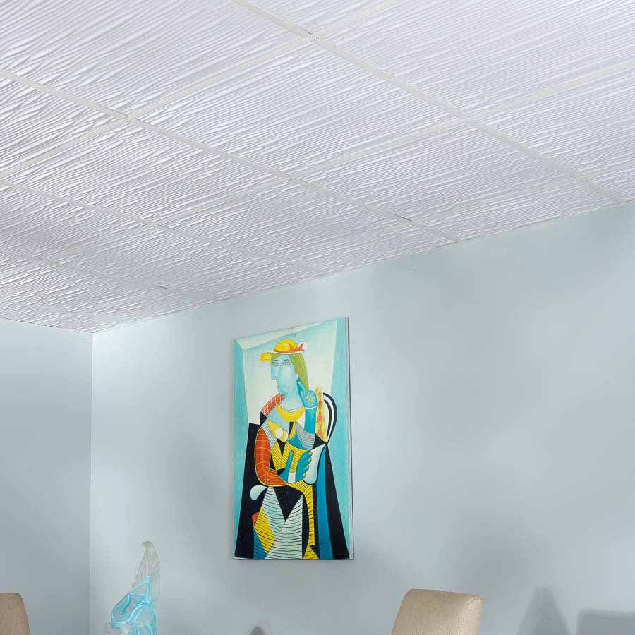 Genesis Ceiling Tile 2x2 Drifts in White