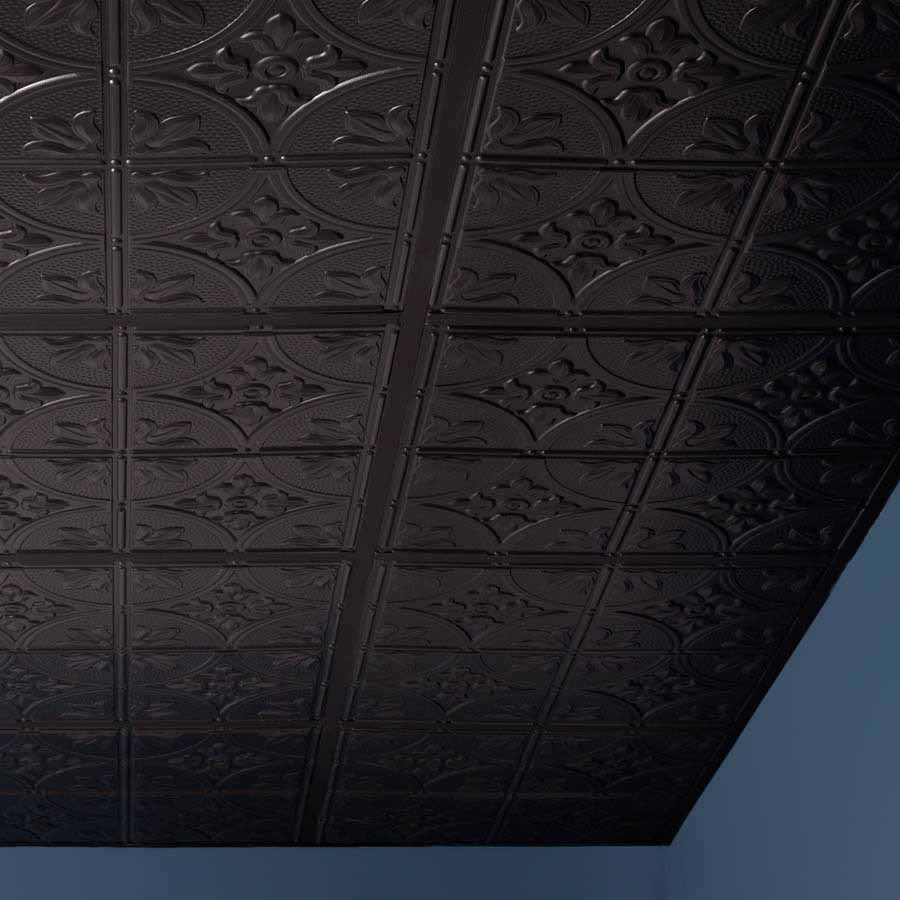Genesis Ceiling Tile 2x2 Antique in Black