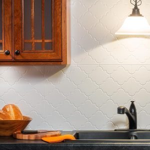 Aspect Peel and Stick Backsplash Subway Stainless Matted Metal Tile 15 Sq  Ft Kit for Kitchen and Bathrooms