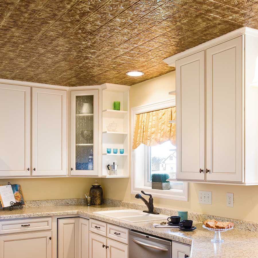 Fasade Ceiling Tile-2x4 Direct Apply-Traditional 1 in Bermuda Bronze