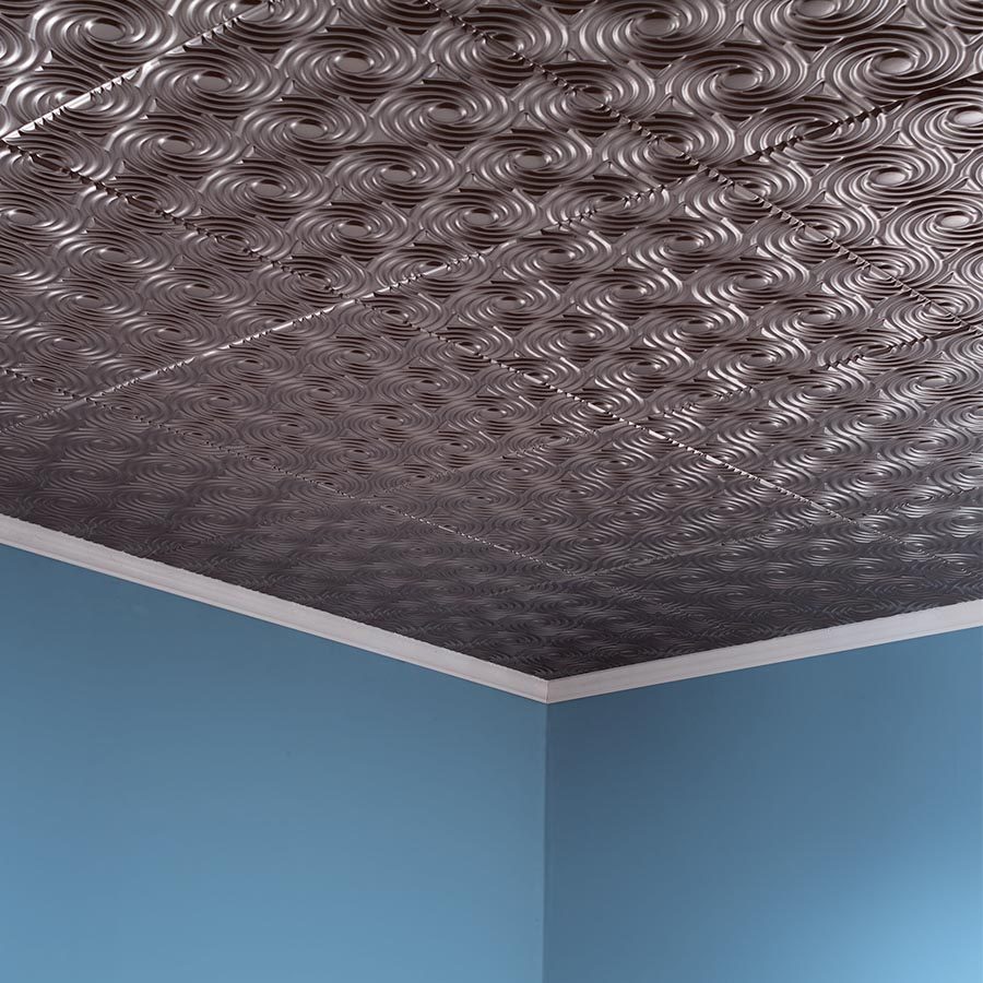 Fasade Ceiling Tile in Cyclone