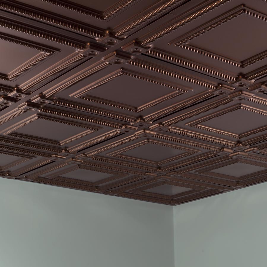 Fasade Ceiling Tile in Coffer