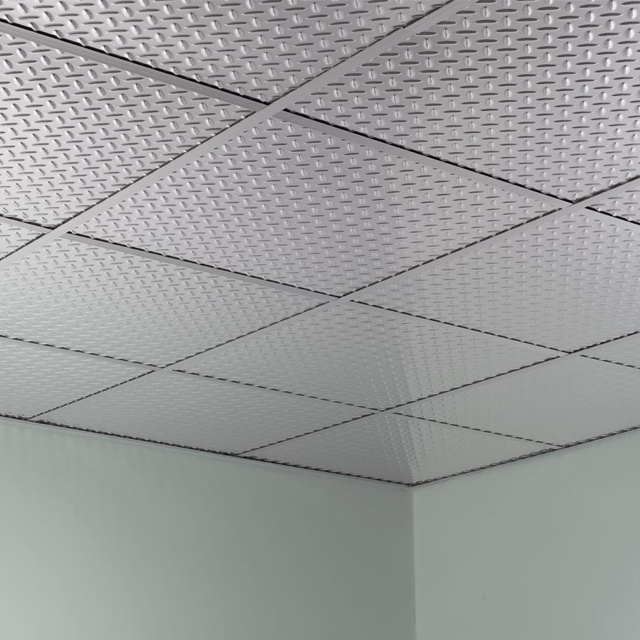 Fasade Ceiling Tile in Diamond Plate