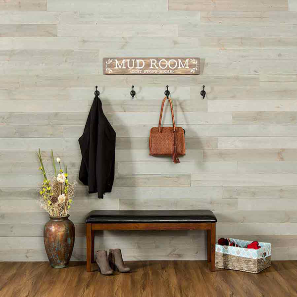 Rustic Grove Wall Planks in Mixed Gray-Light