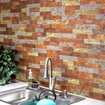Aspect Peel and Stick Distressed Metal Tiles